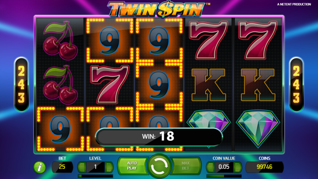 Игровой интерфейс Twin Spin 3