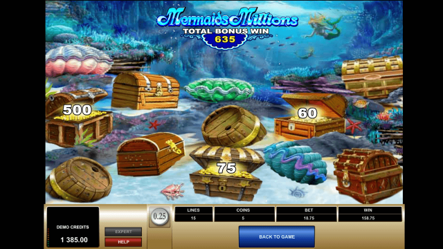 Игровой интерфейс Mermaids Millions 10