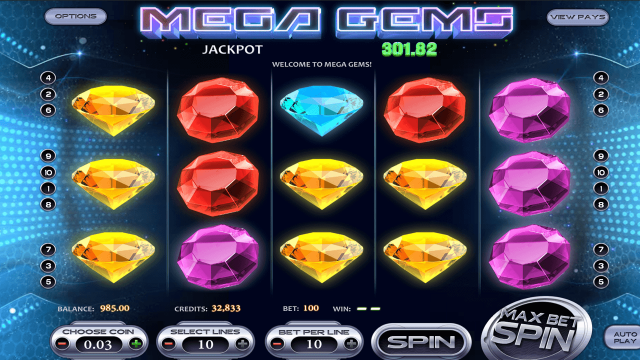 Характеристики слота Mega Gems 6