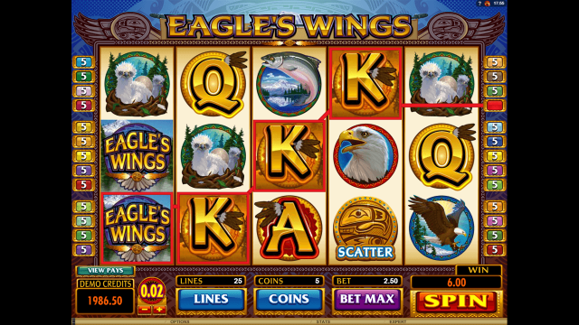 Бонусная игра Eagle's Wings 7